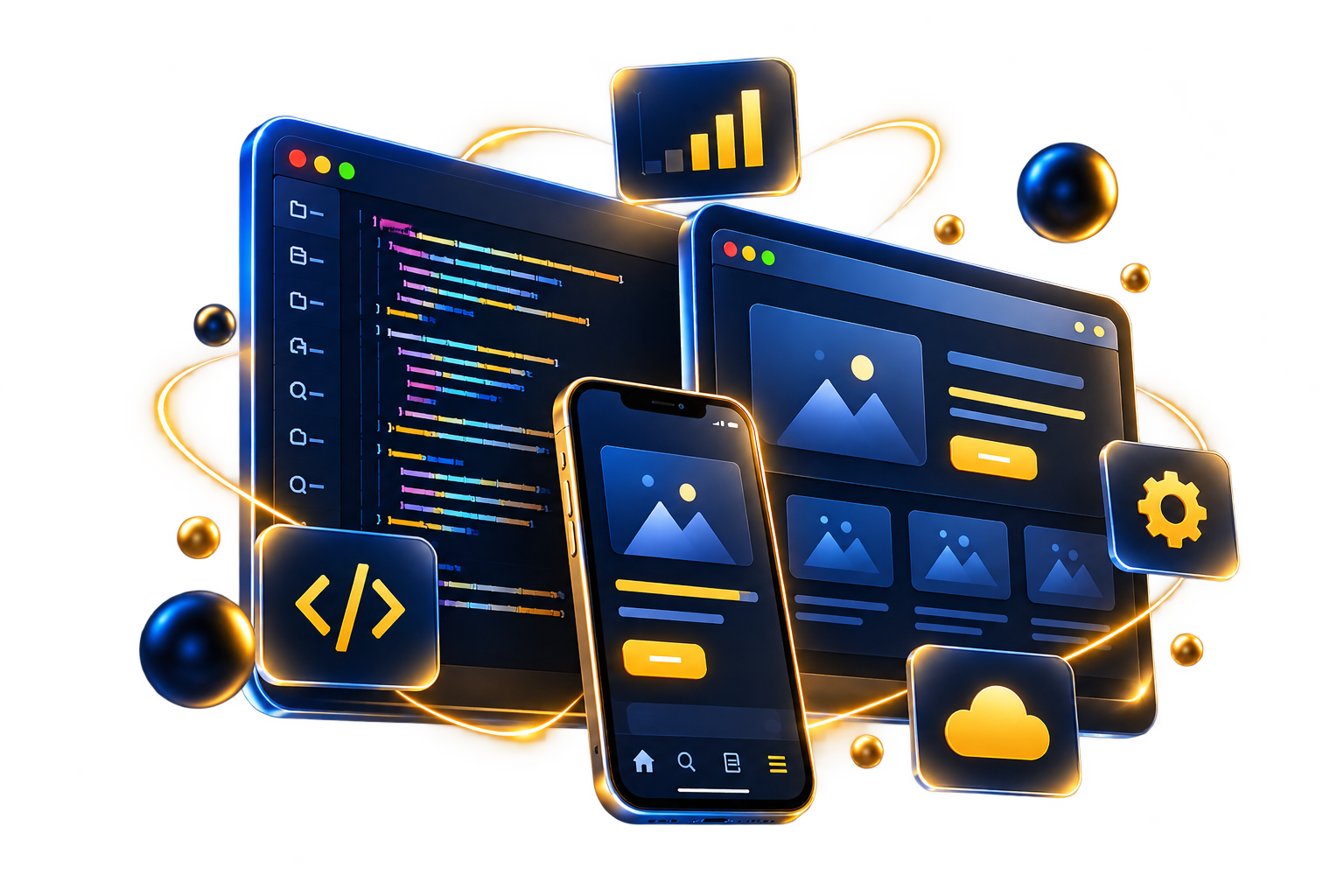 AppVelox software development and digital solutions illustration